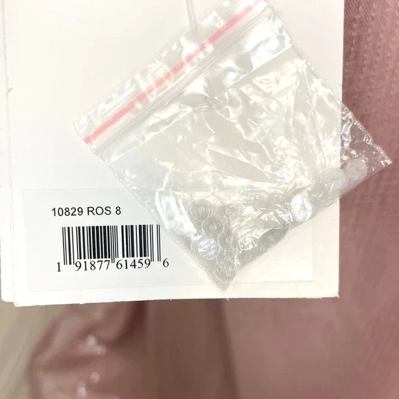 Mac Duggal Sequined Ruffled Cut Out Lace Up Gown In Rose Pink 10829 Size 8 New - Picture 14 of 16